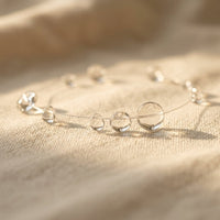 Minimalist Gold Bezel Crystal Station Bracelet