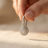 Silver Cubic Zirconia Teardrop Earrings