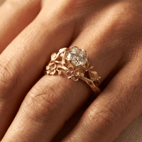 Exquisite Flower Zirconia Retro Handmade Ring