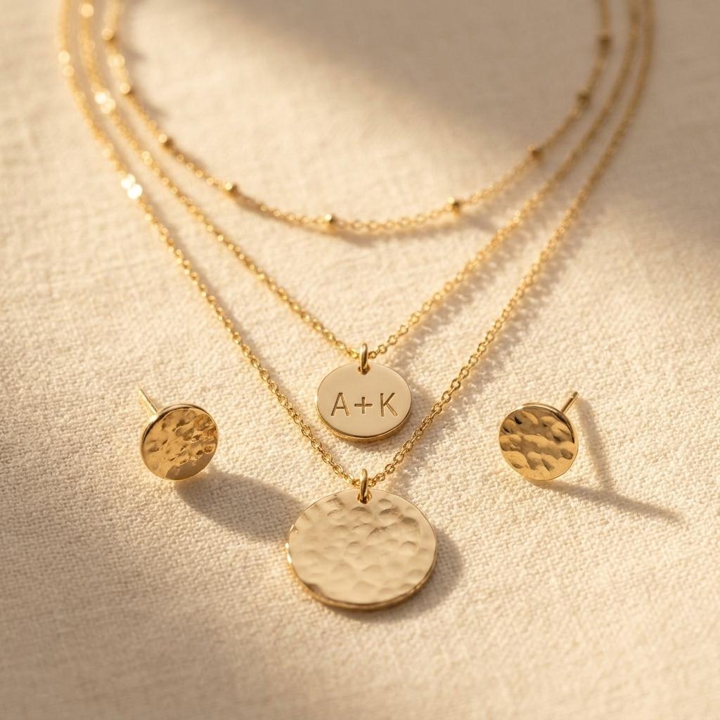 Womens Layered Necklace Jewelry Set Alloy Bone Chain