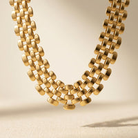 Hexagonal Hollow Chain Necklace