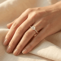 Luxury Four Prong Round Zirconia Ring