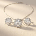 Lab Synthetic Zirconia Golden Plated Jewelry Set