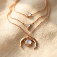Bohemian Multi Layer Sun Moon Necklace
