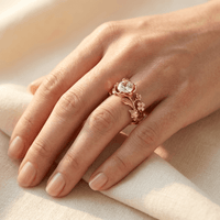 Luxurious Floral Zirconia Engagement Ring