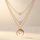 Bohemian Multi Layer Sun Moon Necklace