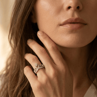Elegant Silver Cubic Zirconia Wide Ring