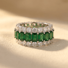 Bohemian Green Cubic Zirconia Alloy Ring
