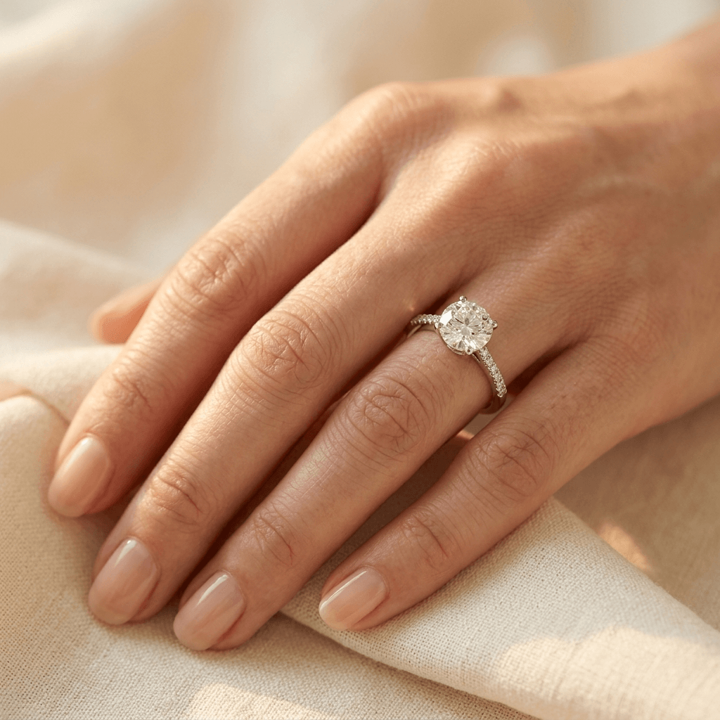 Elegant White Cubic Zirconia Gold Plated Ring