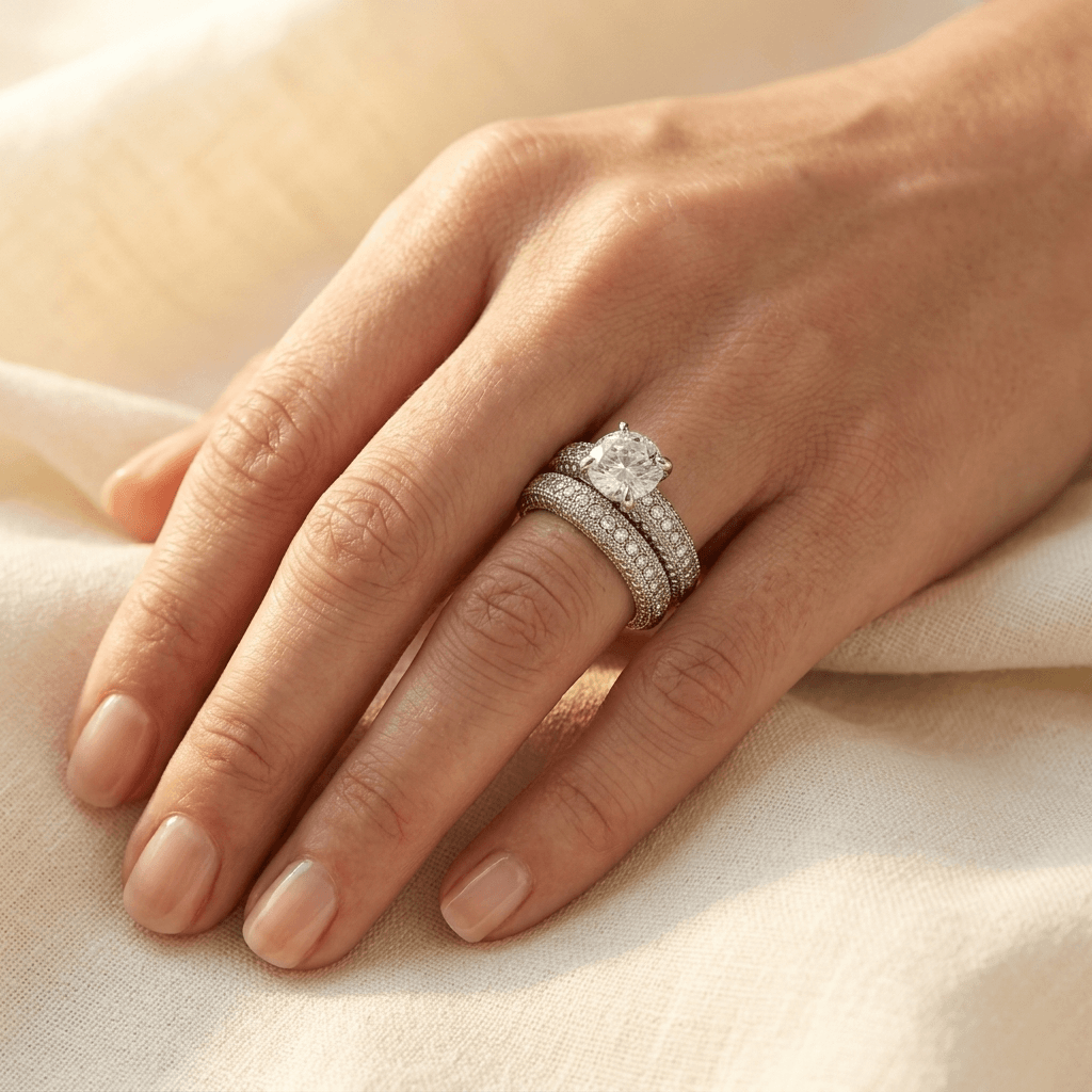 Luxury Zirconia Inlay Ring