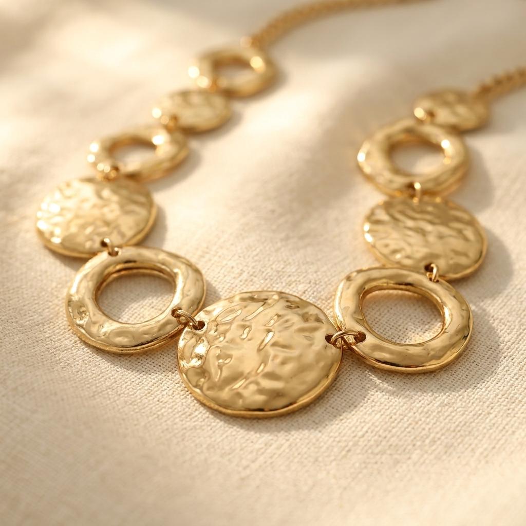 Elegant Geometric Circle Pendant Necklace Minimalist