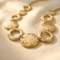 Elegant Geometric Circle Pendant Necklace Minimalist