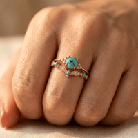 Vintage Bohemian Turquoise Copper Plated Ring