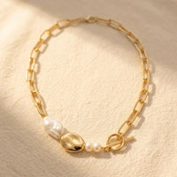 Vintage Gold Baroque Pearl Jewelry Set
