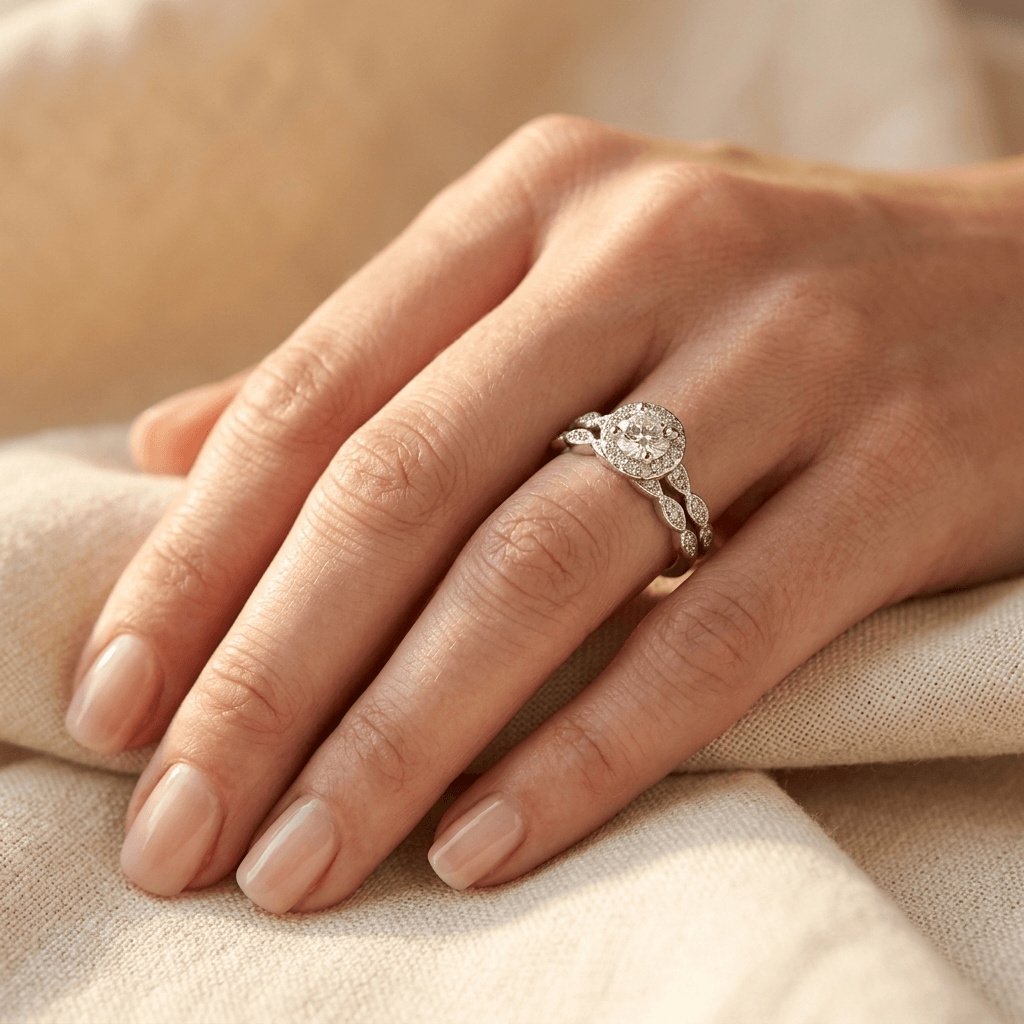Vintage Bohemian Silver Square Zirconia Ring