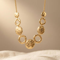 Elegant Geometric Circle Pendant Necklace Minimalist