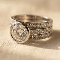 Elegant Copper Cubic Zirconia Floral Ring