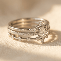 Inlaid Synthetic Zirconia Stackable Ring