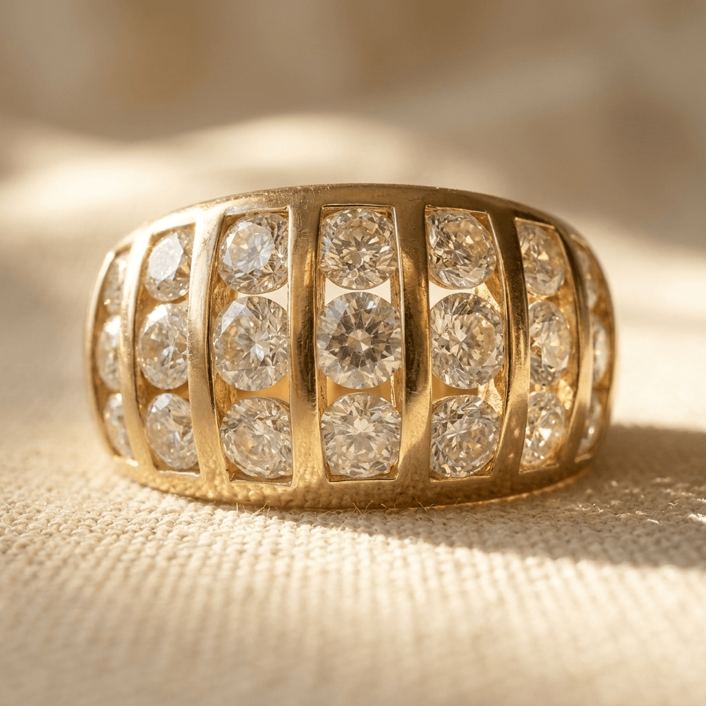 Vintage Wide Zirconia Ring
