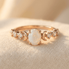 Oval Zirconia Inlay Sterling Silver Ring