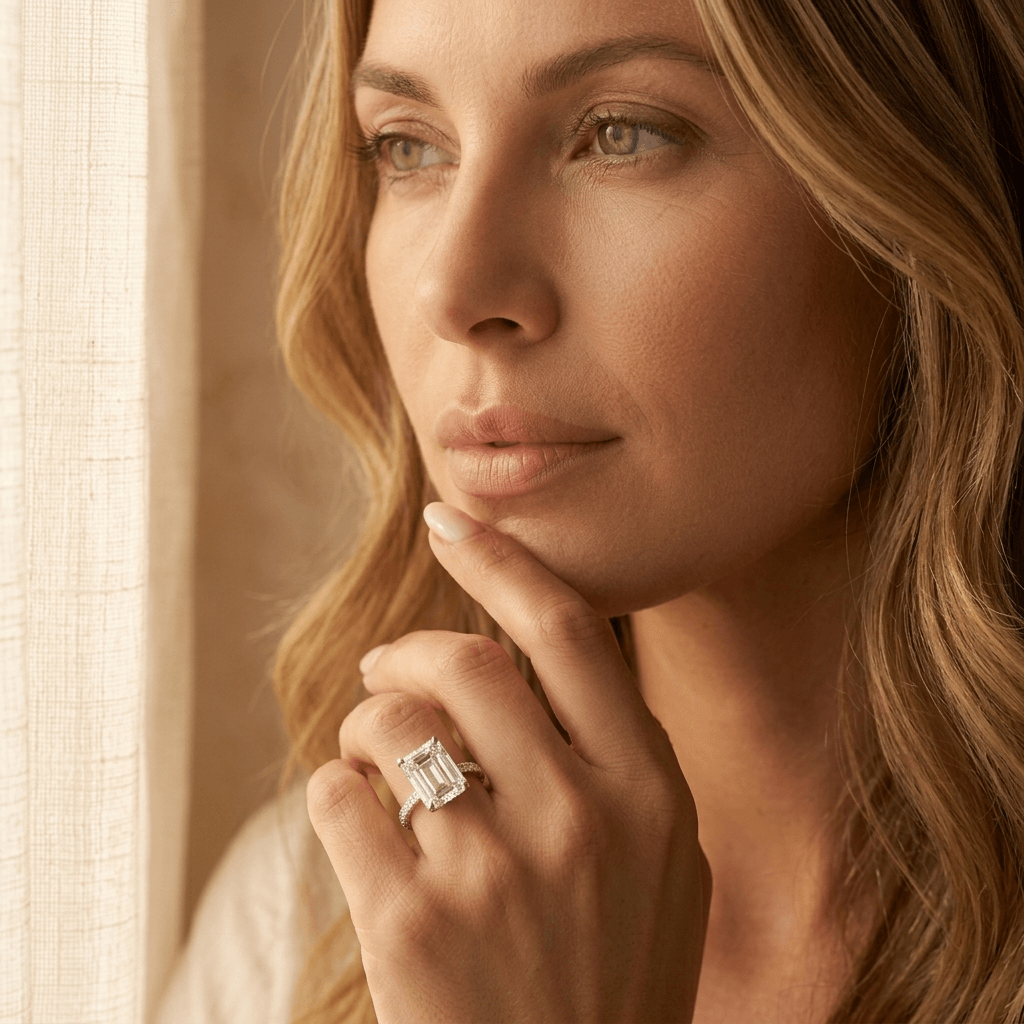 Luxurious Synthetic Zirconia Statement Ring