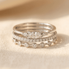 Inlaid Synthetic Zirconia Stackable Ring