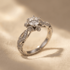 Bohemian Gold Synthetic Zirconia Enamel Ring