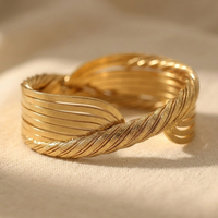 Twisted Gold Plated Cuff Bracelet
