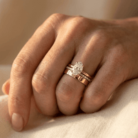 Elegant Oval Cubic Zirconia Bridal Ring Set