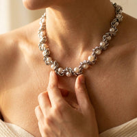 Elegant Pearl Chain Necklace