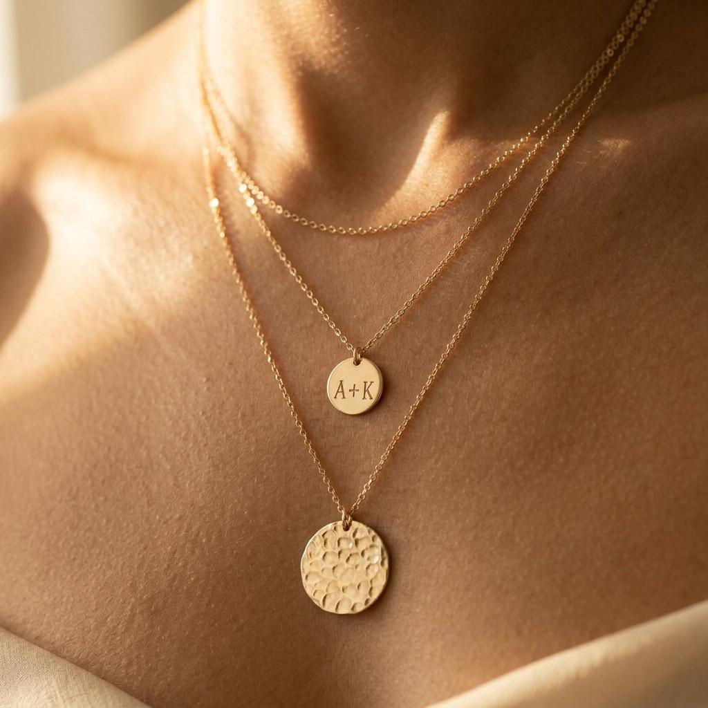 Womens Layered Necklace Jewelry Set Alloy Bone Chain