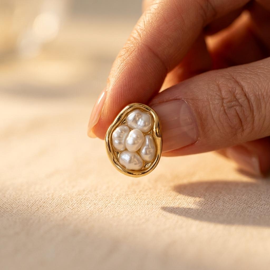 Irregular Imitation Design Vintage Stud Earrings