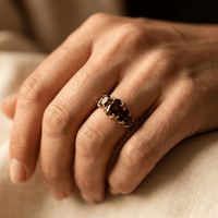 Copper Hexagonal Zirconia Star Unisex Ring