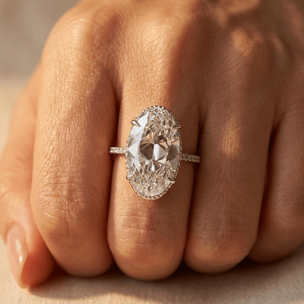 Classic Solitaire Four Prong Cubic Zirconia Ring