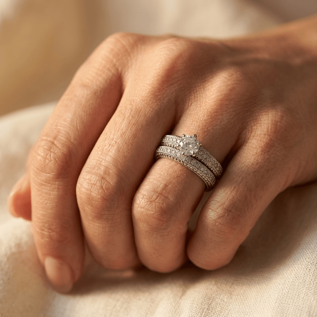Luxury Zirconia Inlay Ring