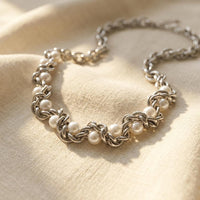 Elegant Pearl Chain Necklace