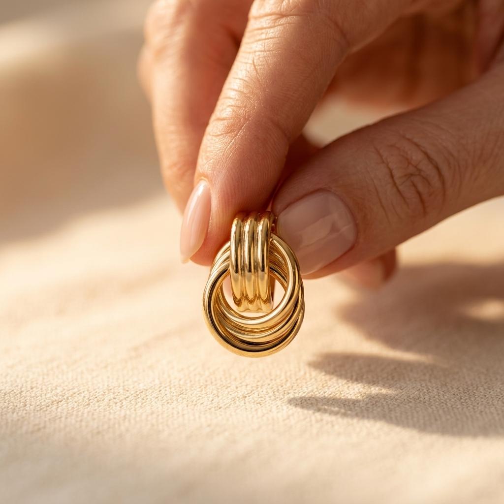 Vintage Boho Alloy Knotted Stud Earrings