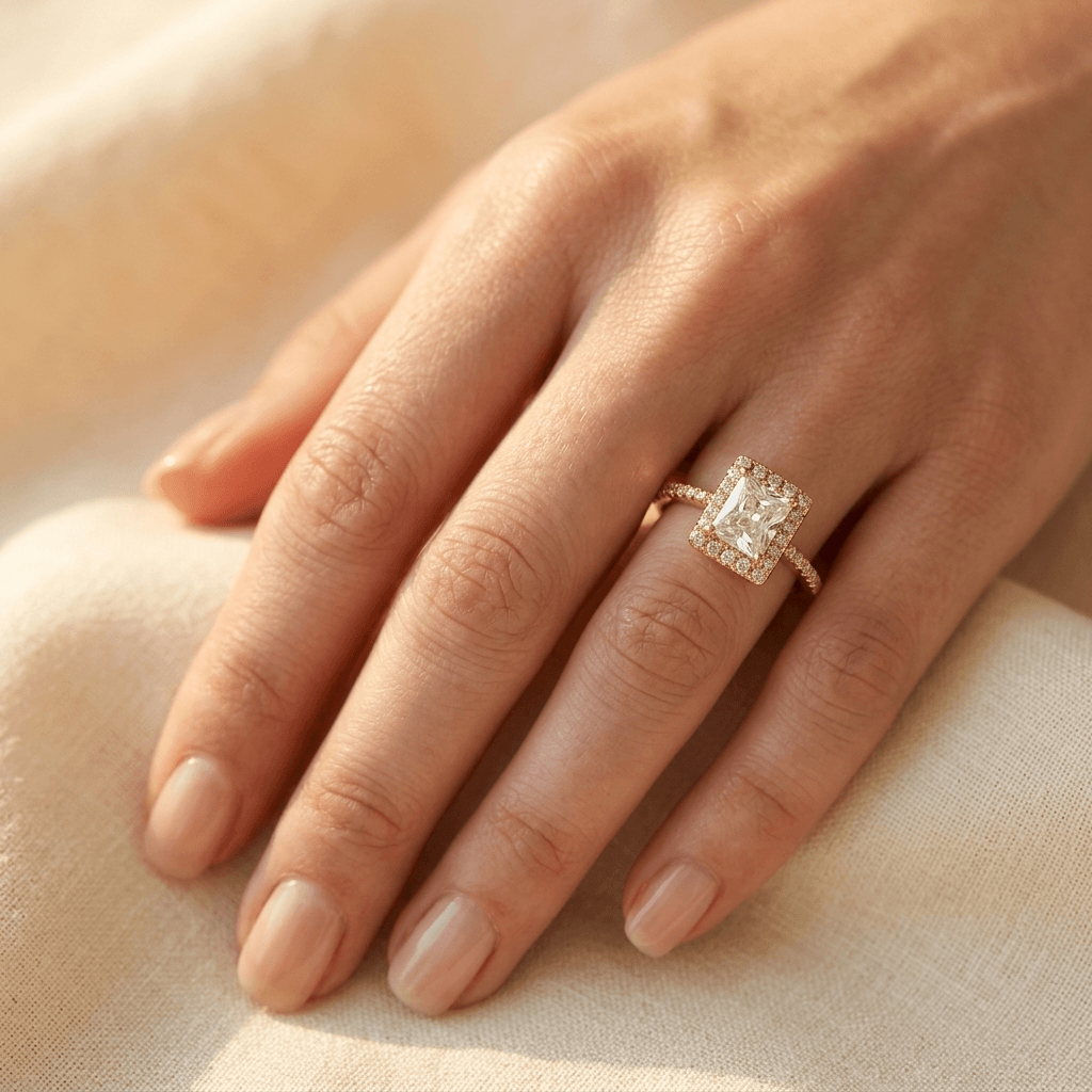 Light Luxury Cubic Zirconia Wedding Ring