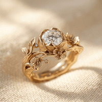 Exquisite Flower Zirconia Retro Handmade Ring