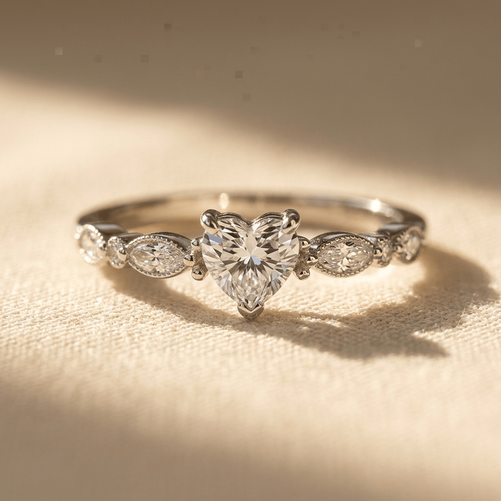 Elegant Flower Zirconia Silver Ring