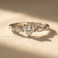 Elegant Flower Zirconia Silver Ring