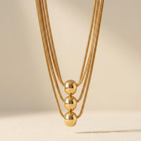 Multi Layer Bone Chain Necklace