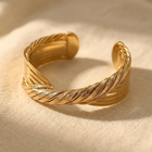 Twisted Gold Plated Cuff Bracelet