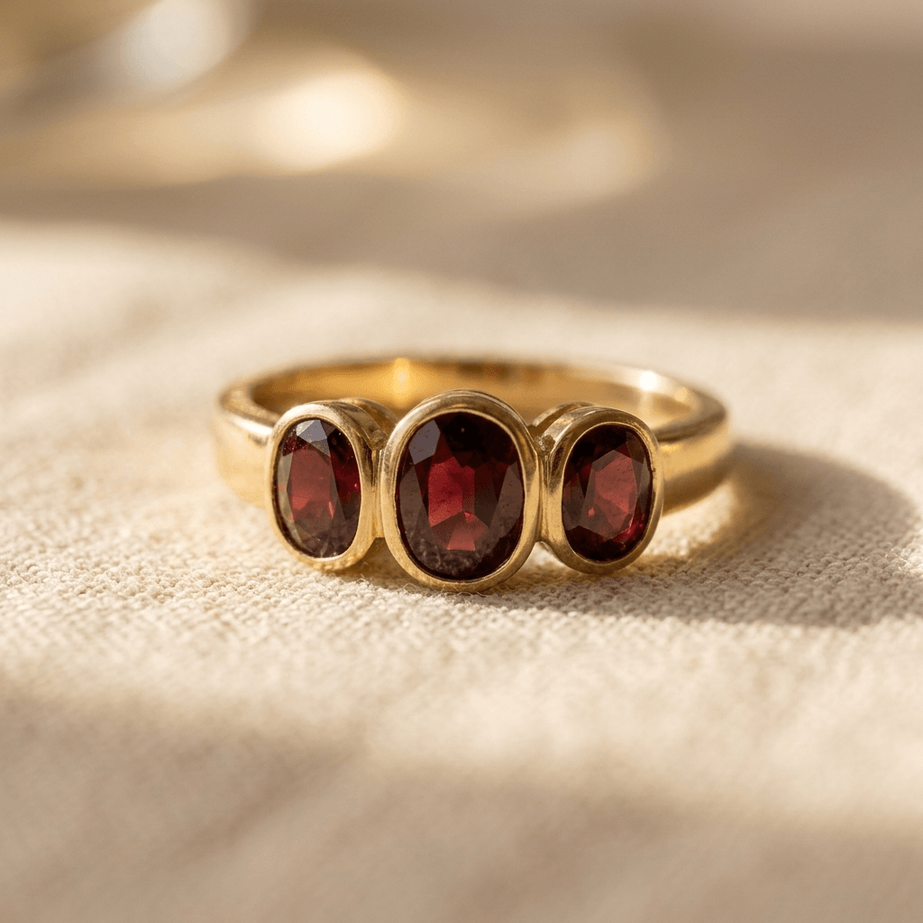 Copper Hexagonal Zirconia Star Unisex Ring
