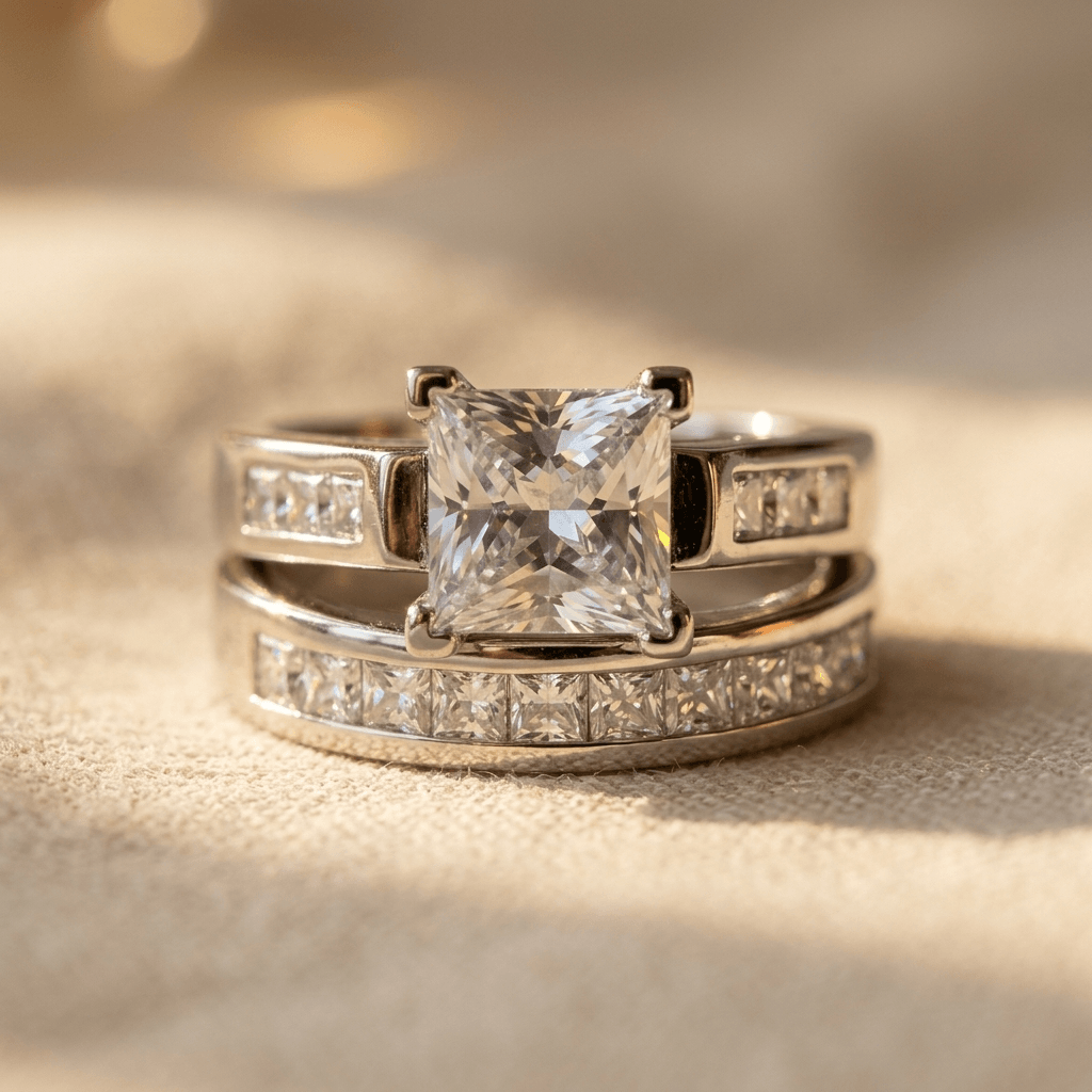 White Cubic Zirconia Silver Statement Ring