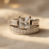 White Cubic Zirconia Silver Statement Ring