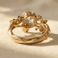 Exquisite Flower Zirconia Retro Handmade Ring