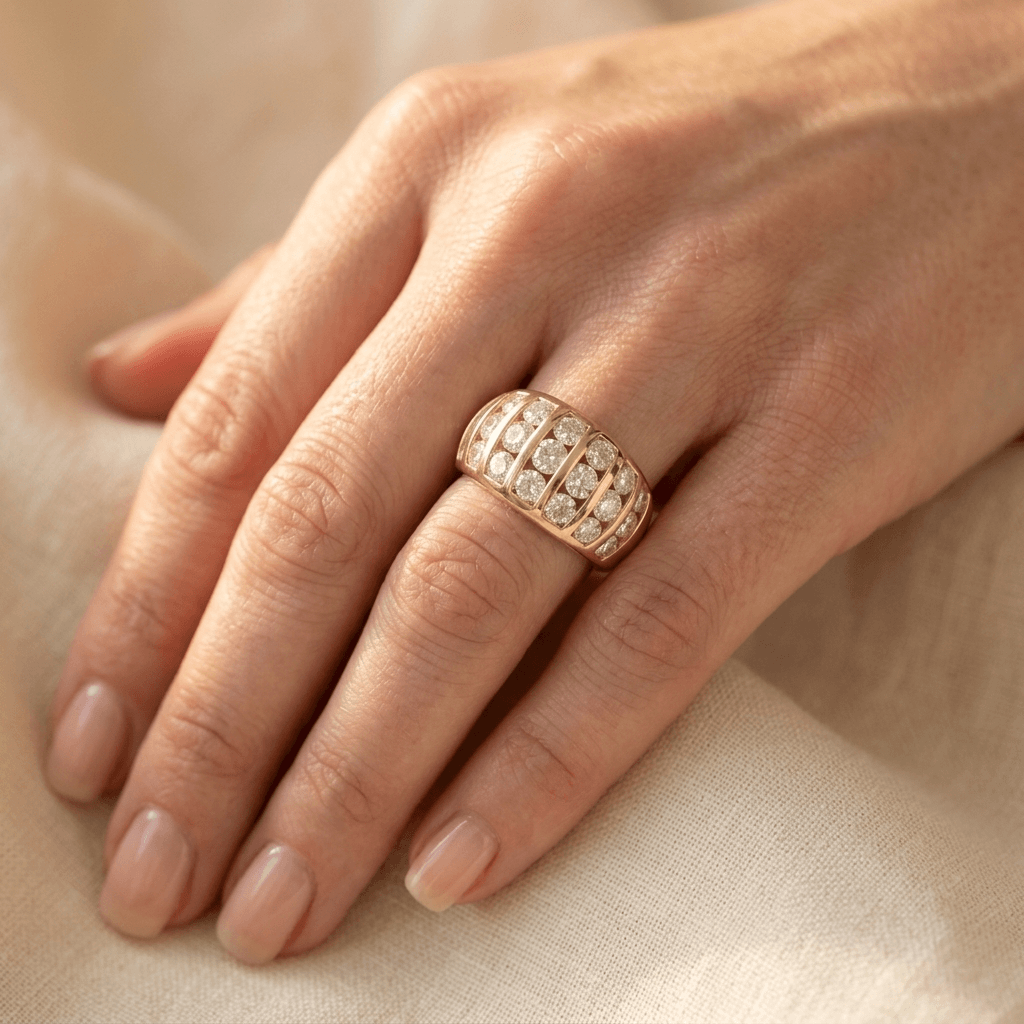 Vintage Wide Zirconia Ring