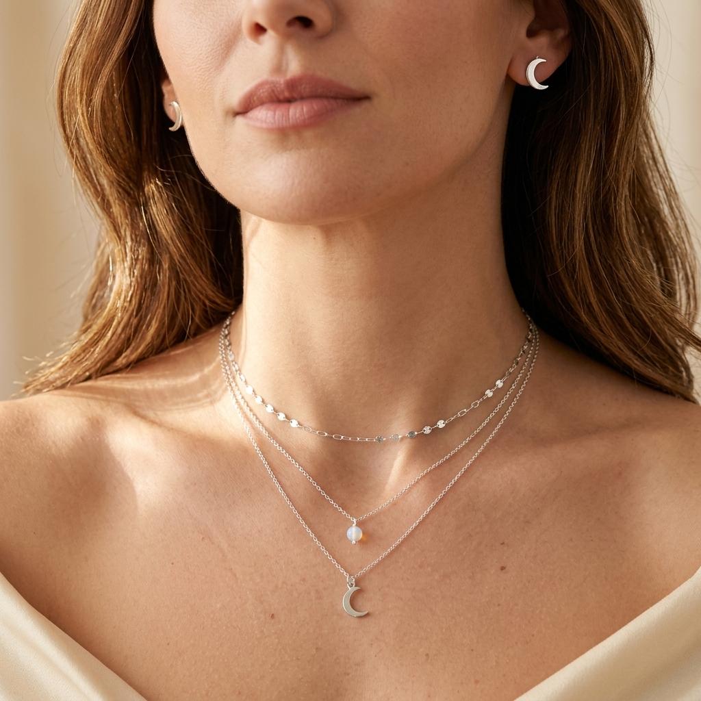 Retro Love Pendant Multi Layered Jewelry Set