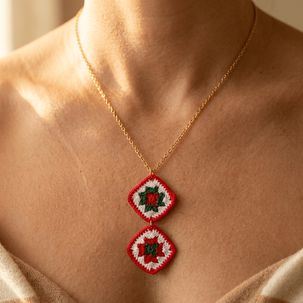 Vintage Bohemian Gold Pendant Necklace